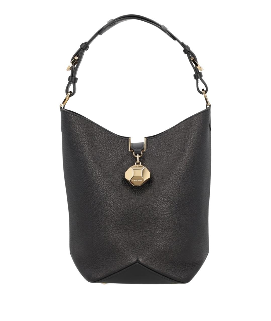 LANVIN Черная кожаная сумка через плечо, фото 1