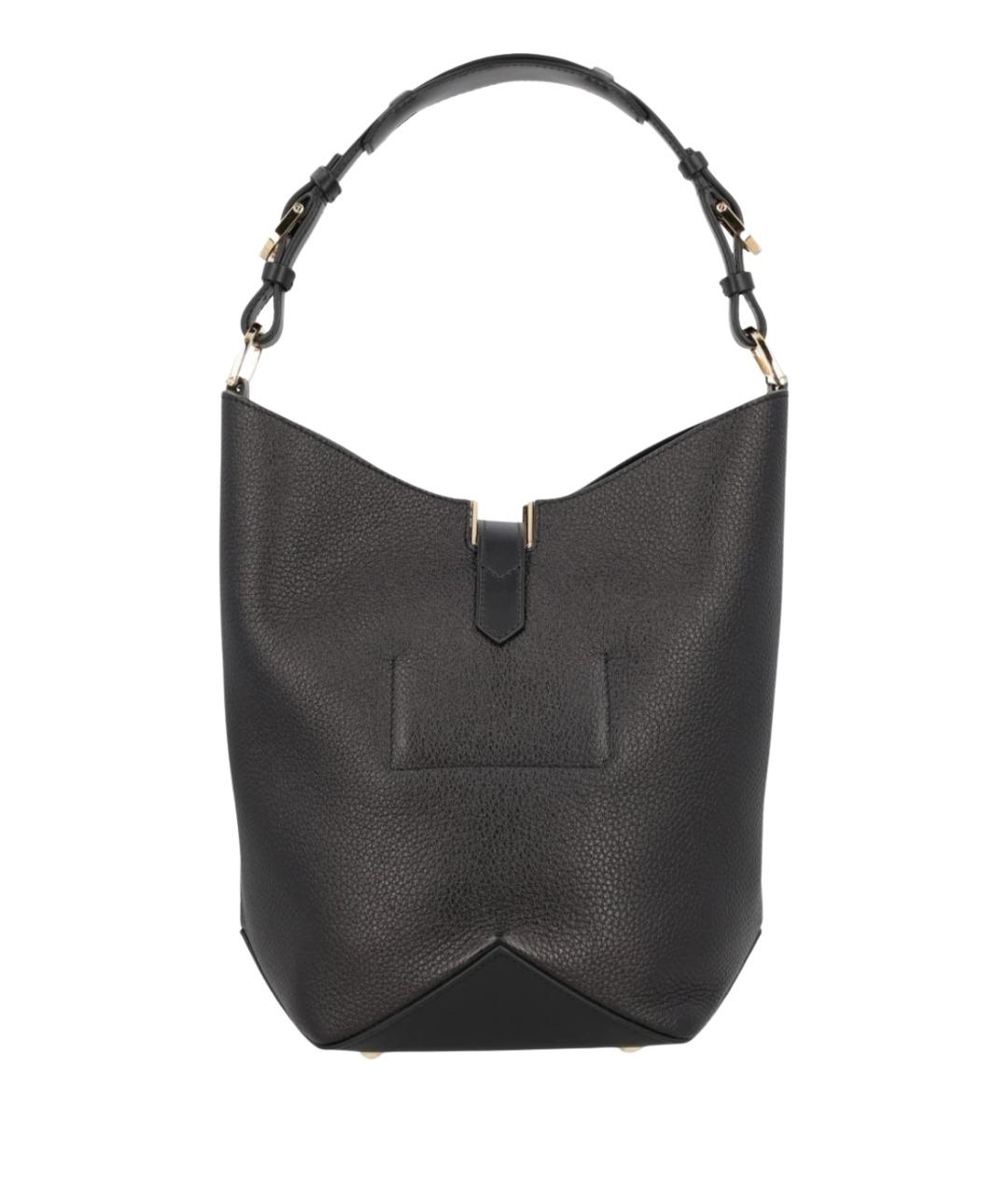 LANVIN Черная кожаная сумка через плечо, фото 3