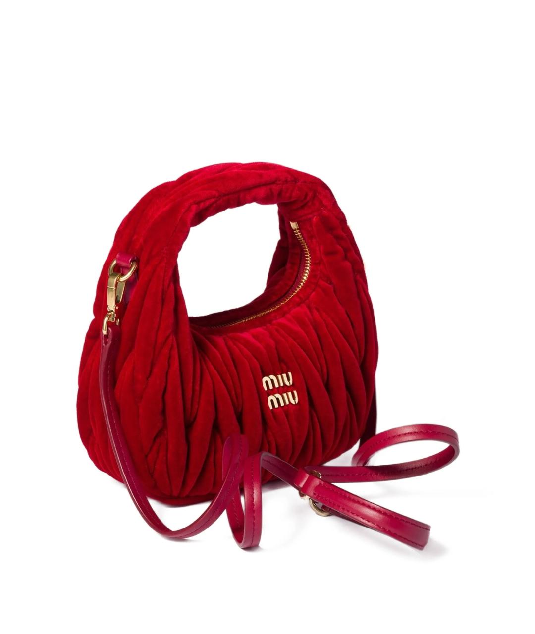 MIU MIU Красная кожаная сумка через плечо, фото 3