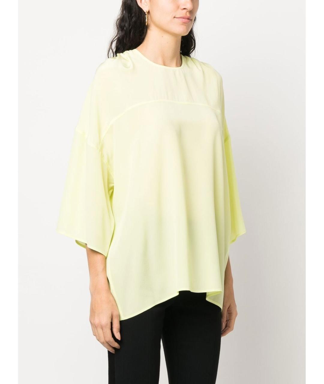 LANVIN Желтая шелковая рубашка, фото 3