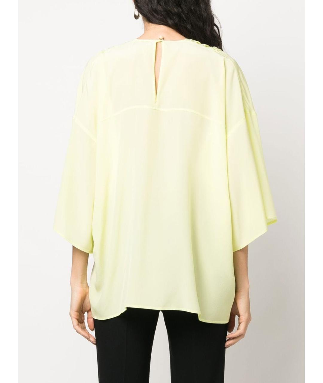 LANVIN Желтая шелковая рубашка, фото 5