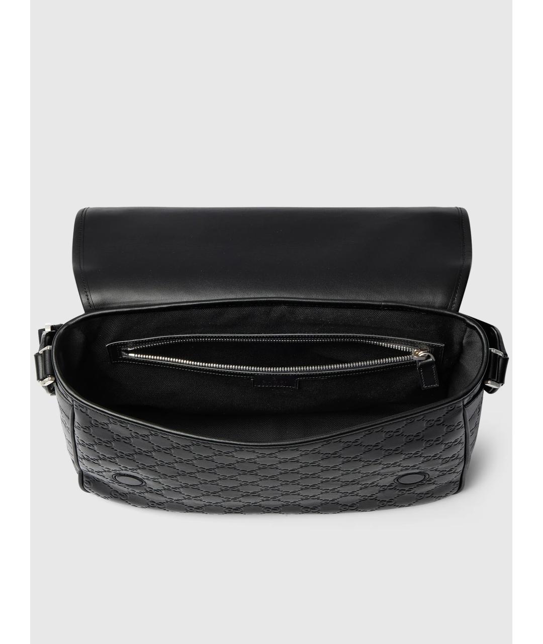 GUCCI Черная кожаная сумка на плечо, фото 5