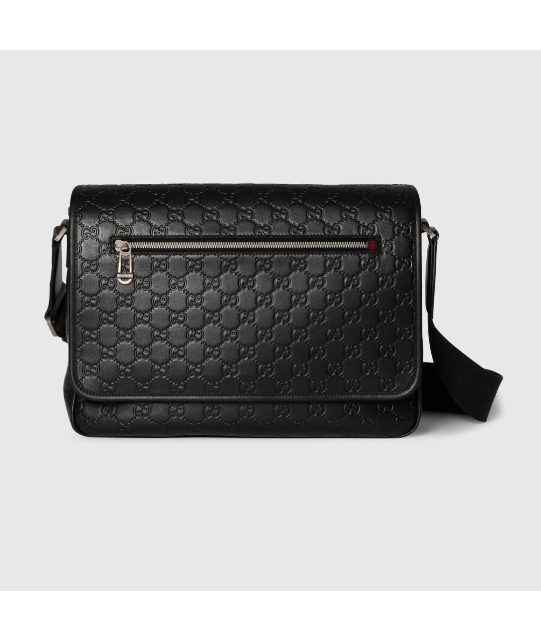 GUCCI Черная кожаная сумка на плечо, фото 6