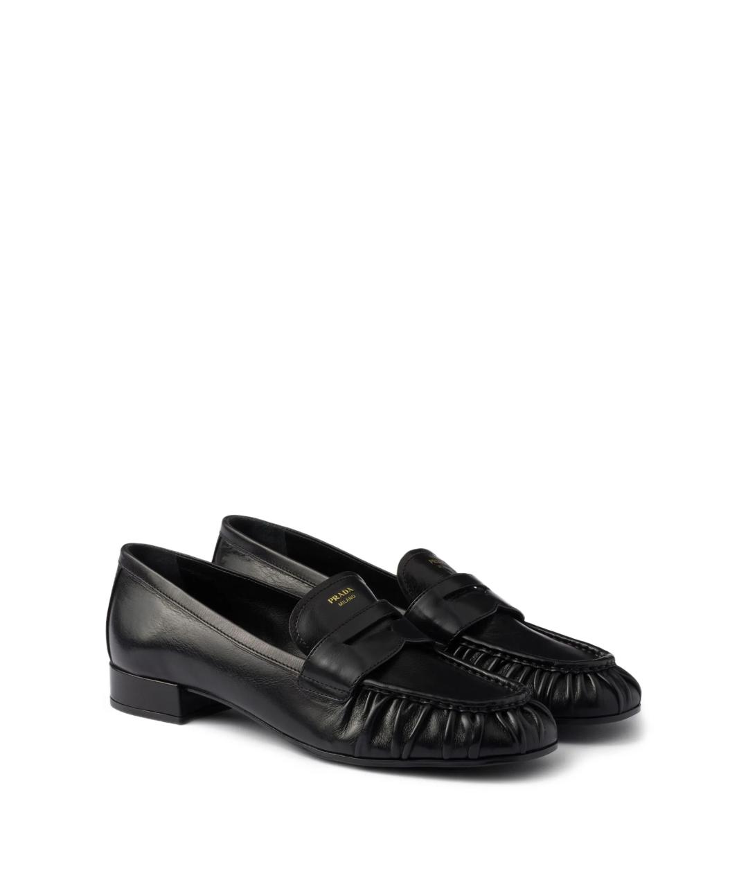 PRADA Черные кожаные лоферы, фото 2