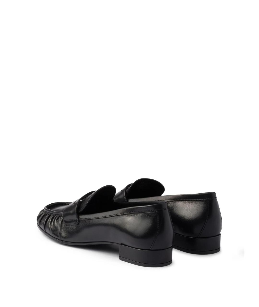 PRADA Черные кожаные лоферы, фото 3