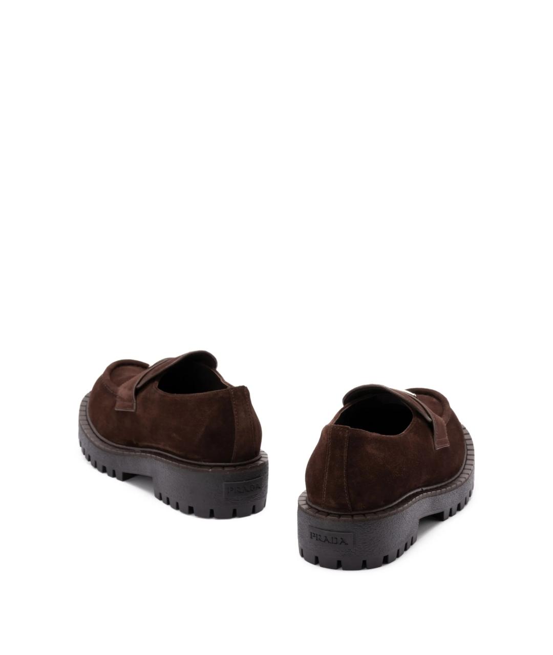 PRADA Коричневые замшевые лоферы, фото 3