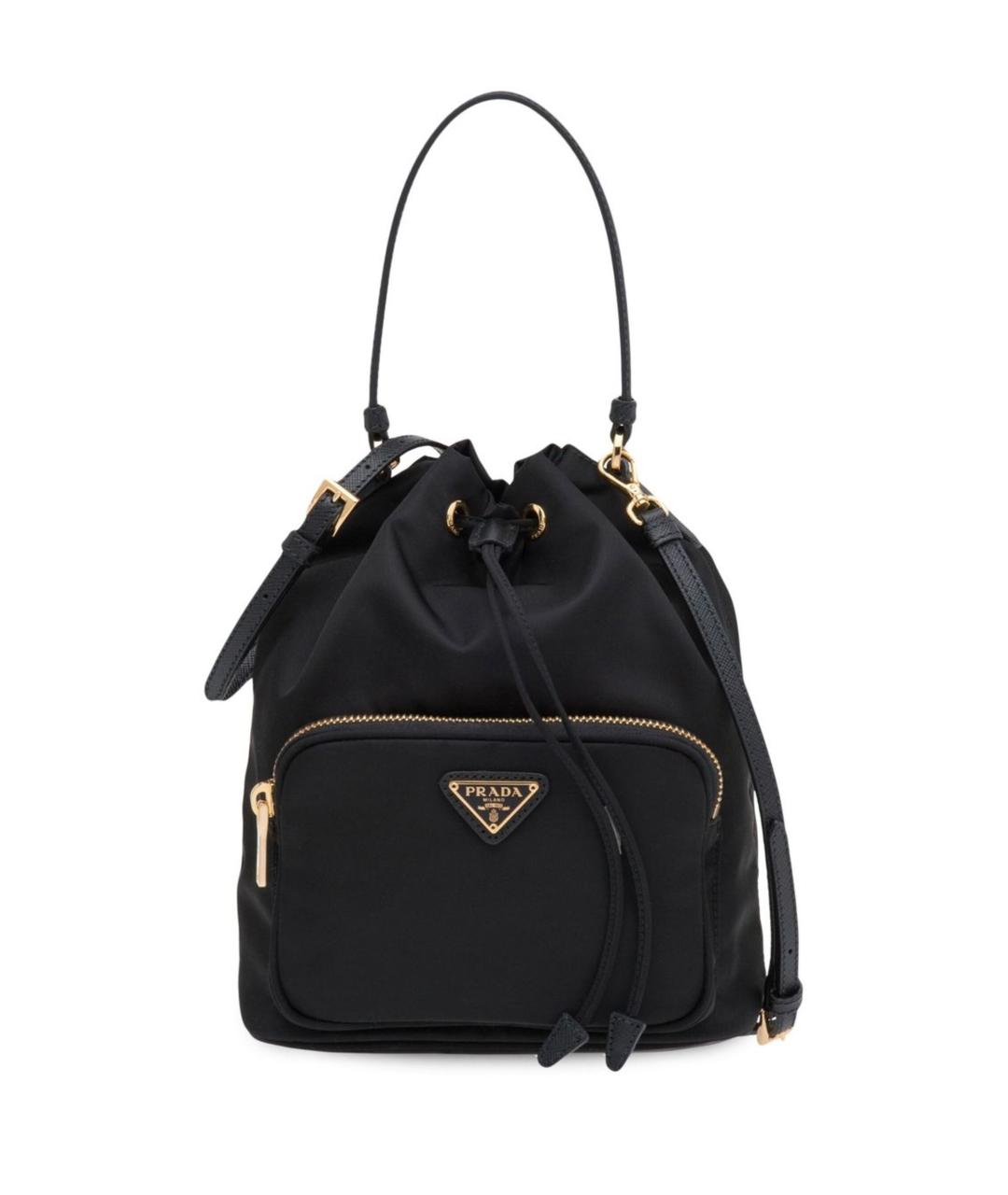 PRADA Черная синтетическая сумка через плечо, фото 1