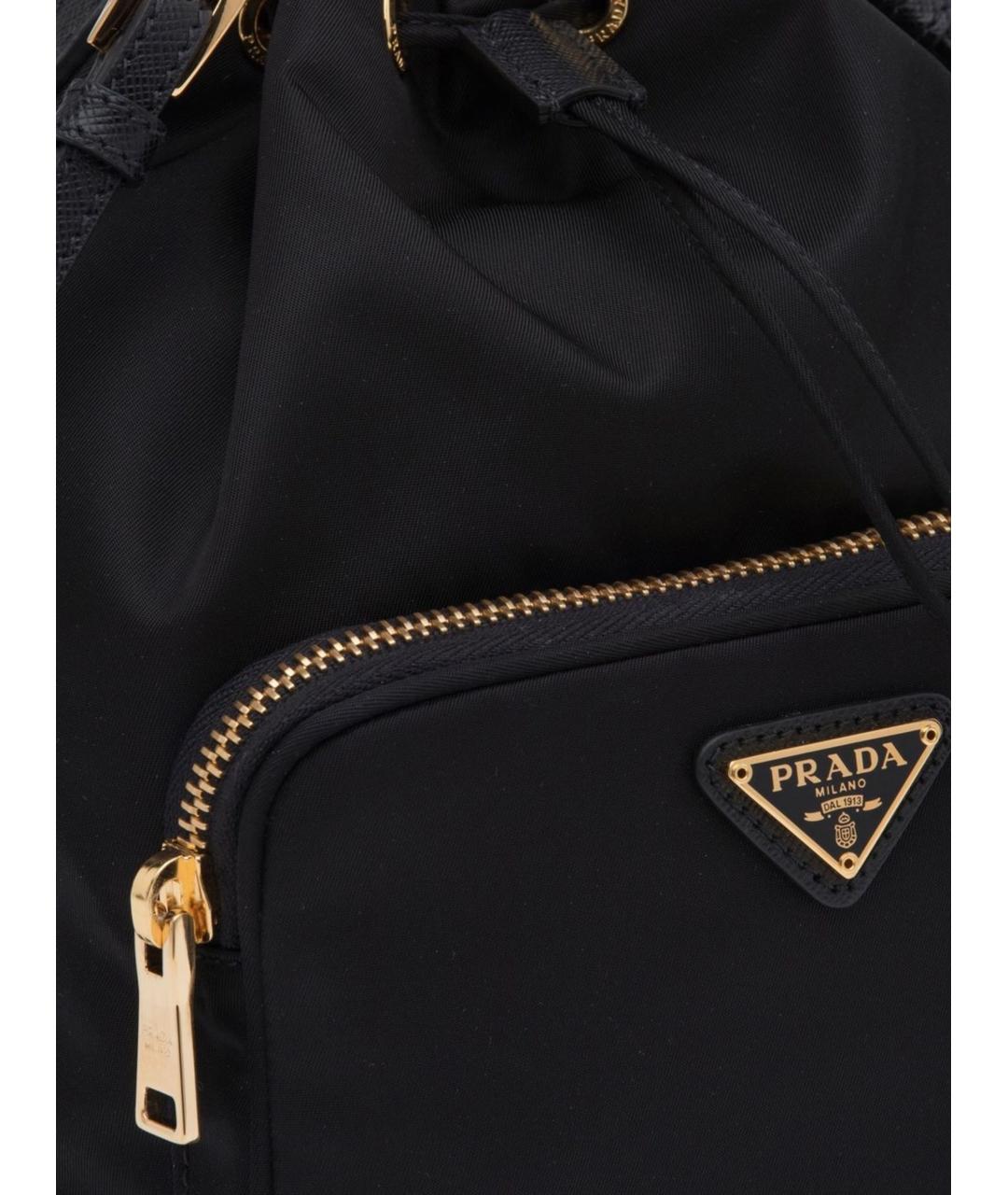 PRADA Черная синтетическая сумка через плечо, фото 5