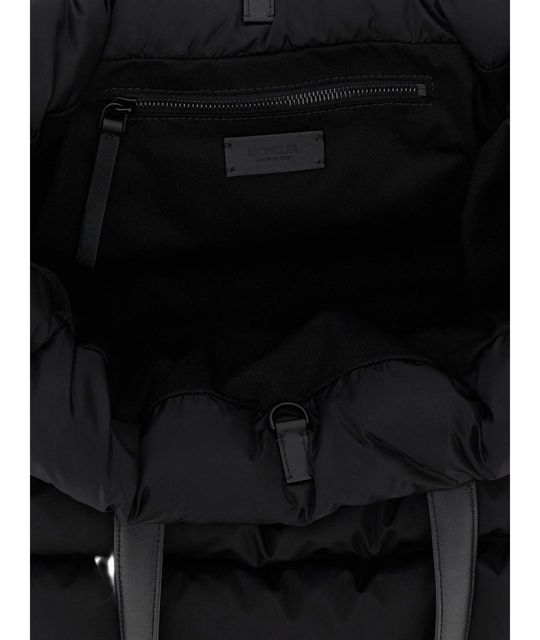MONCLER Черная тканевая сумка тоут, фото 4