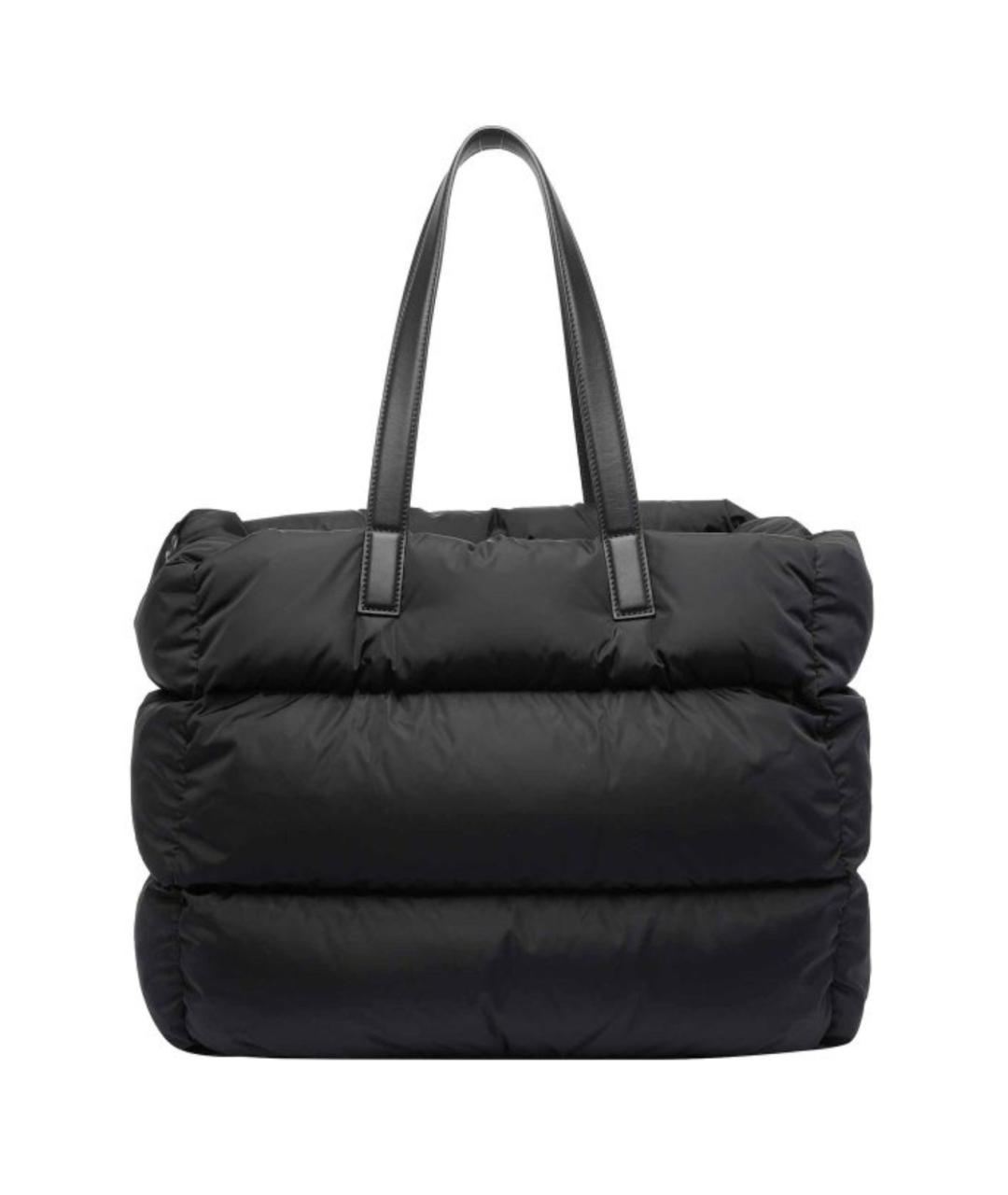 MONCLER Черная тканевая сумка тоут, фото 2