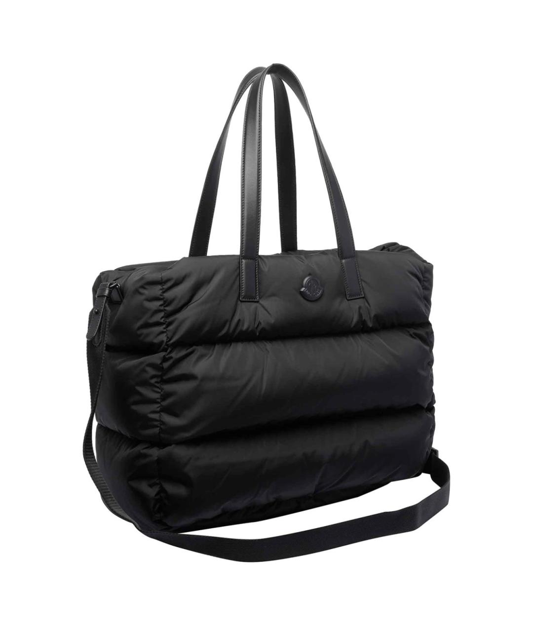 MONCLER Черная тканевая сумка тоут, фото 3