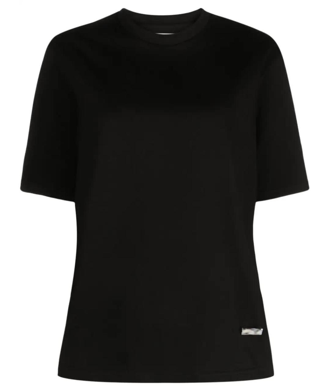 JIL SANDER Черная хлопковая футболка, фото 1