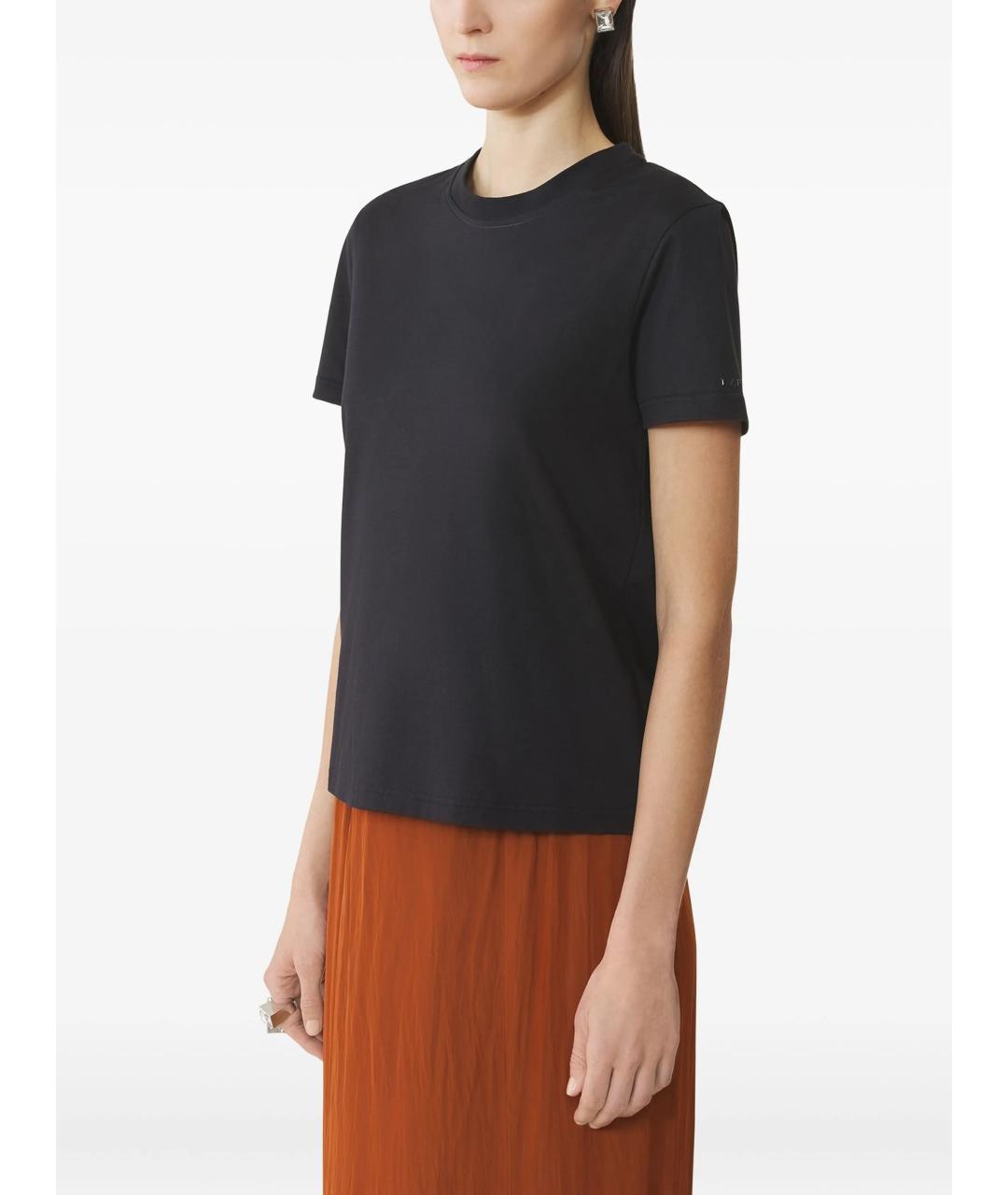 LANVIN Черная хлопковая футболка, фото 3