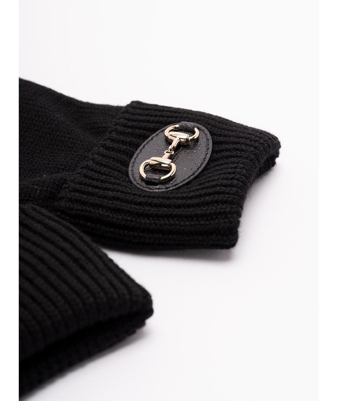 GUCCI Черные шерстяные перчатки, фото 4