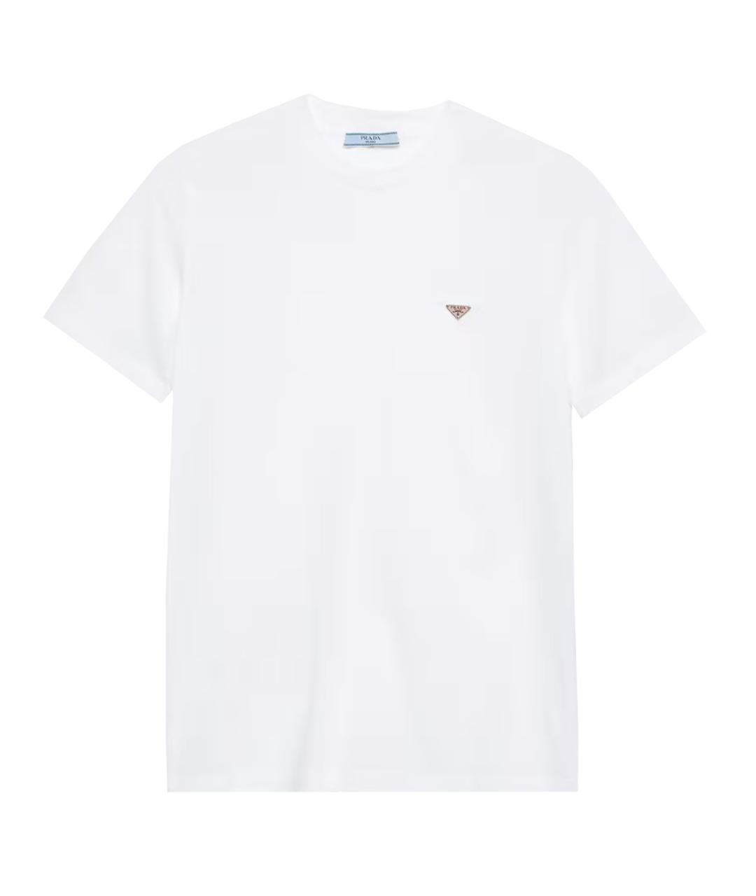 PRADA Белая хлопковая футболка, фото 1