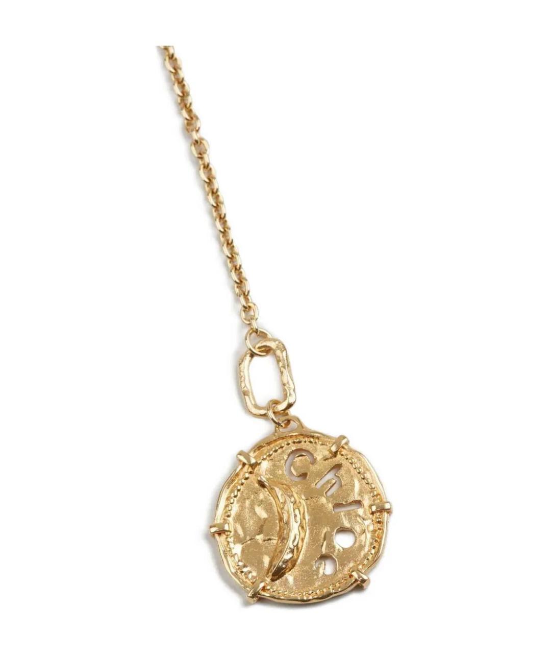 CHLOE Золотая металлическая подвеска, фото 3