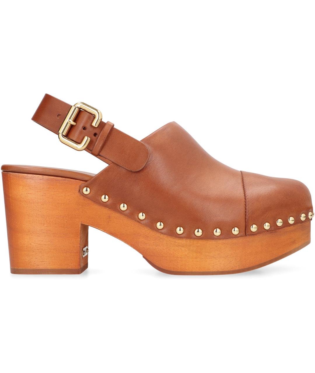 CHLOE Бежевые кожаные сандалии, фото 2