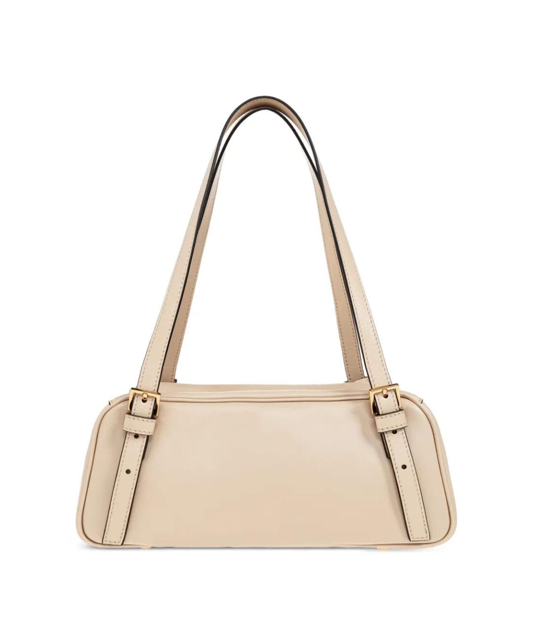 VERSACE Бежевая кожаная сумка через плечо, фото 3