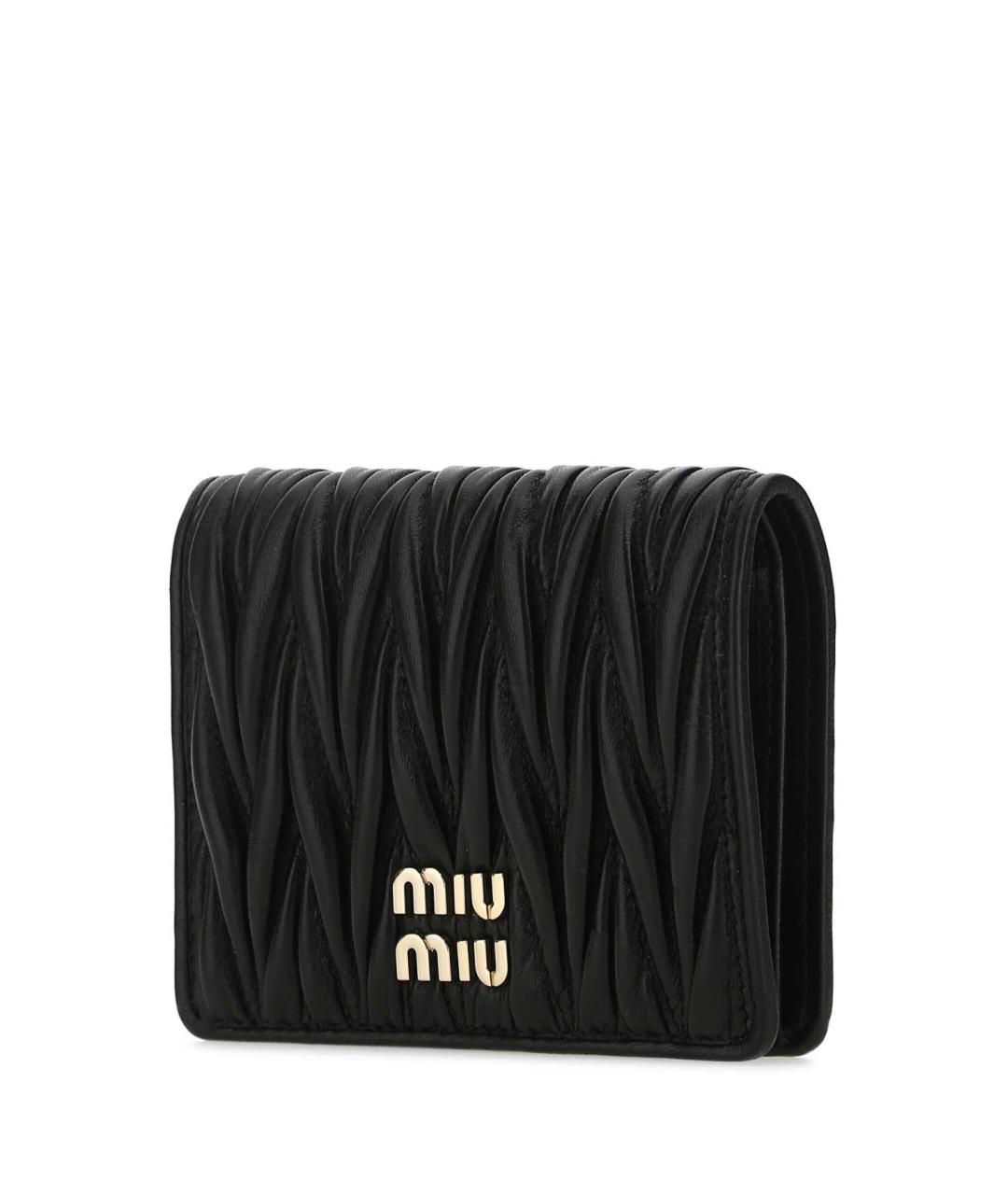 MIU MIU Черный кожаный кошелек, фото 3