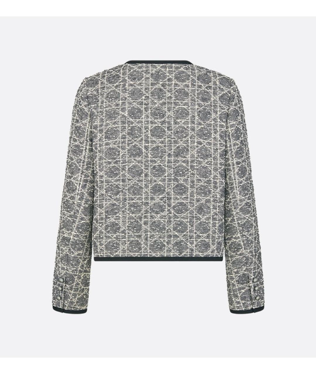 CHRISTIAN DIOR Серый хлопковый жакет/пиджак, фото 3