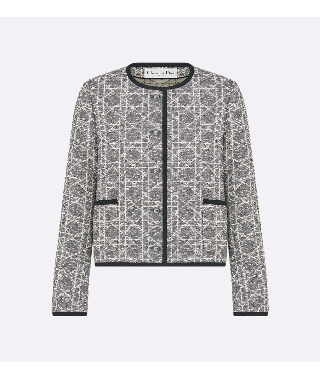 CHRISTIAN DIOR Серый хлопковый жакет/пиджак, фото 5