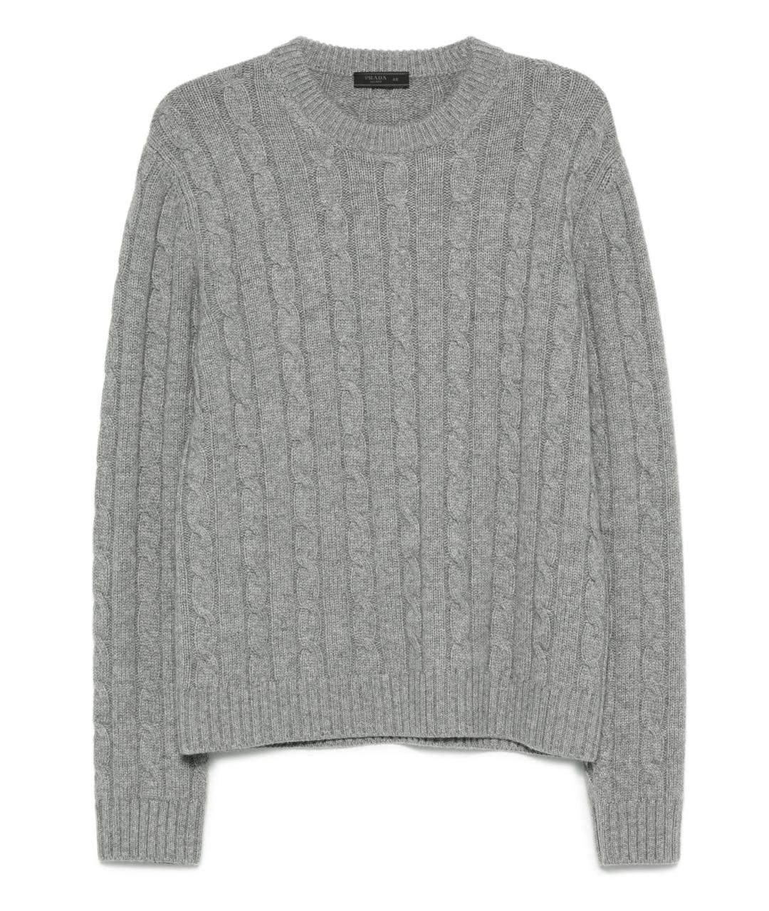 PRADA Серый кашемировый джемпер / свитер, фото 2