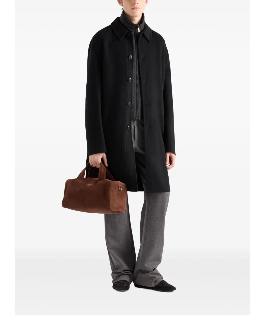 PRADA Черное кашемировое пальто, фото 3