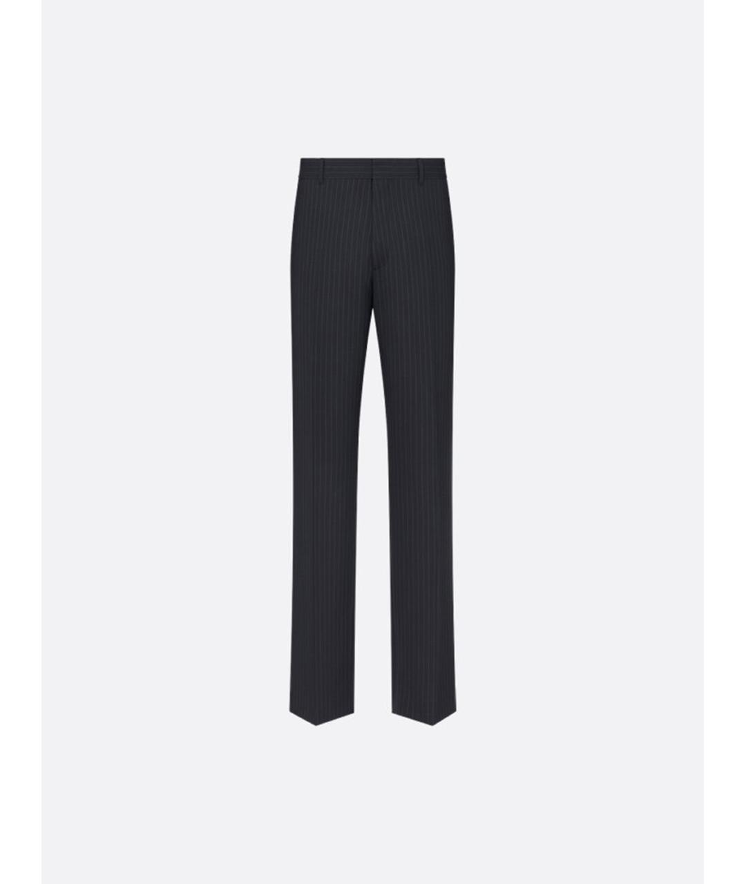 CHRISTIAN DIOR Черные хлопковые классические брюки, фото 2