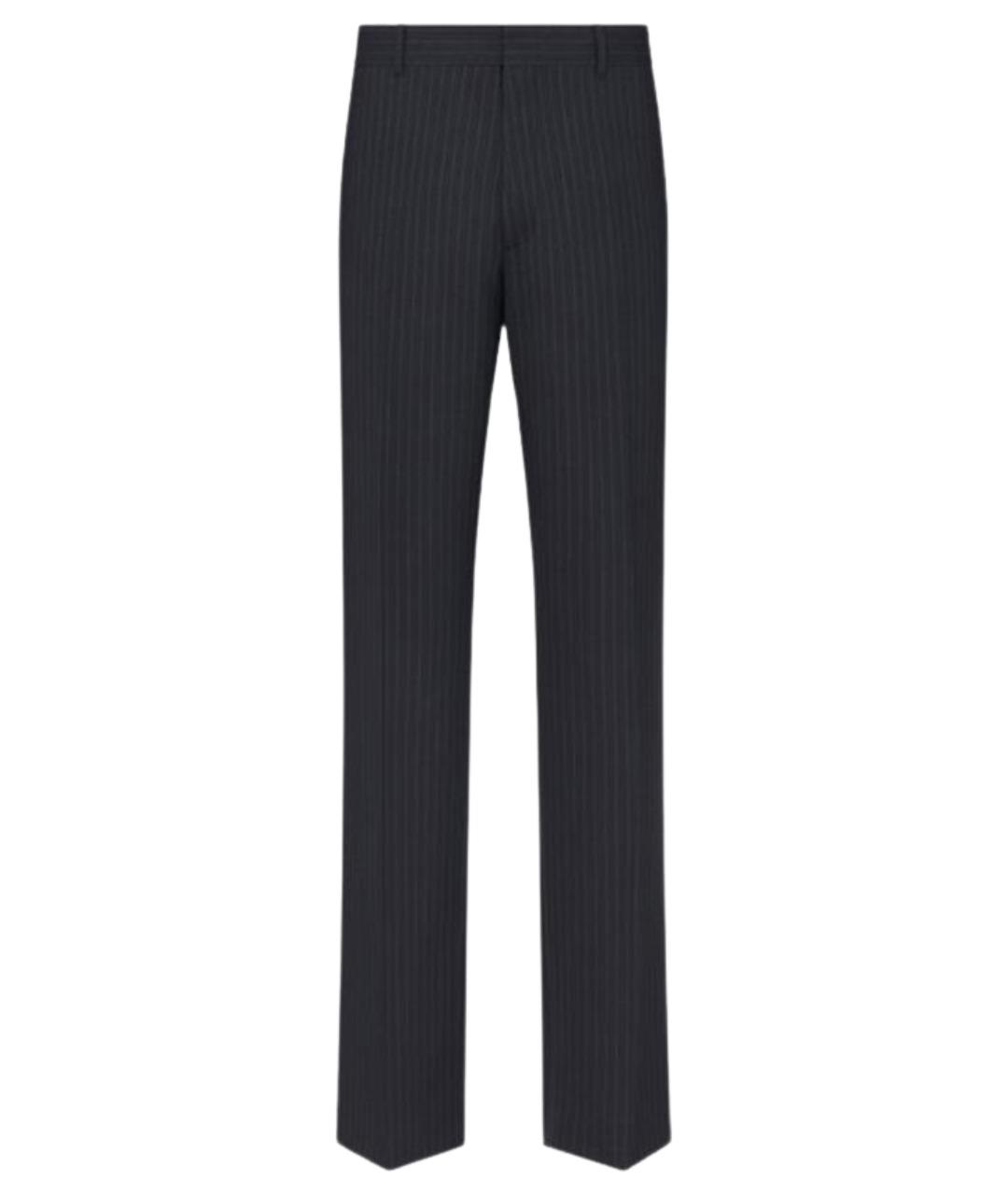 CHRISTIAN DIOR Черные хлопковые классические брюки, фото 1