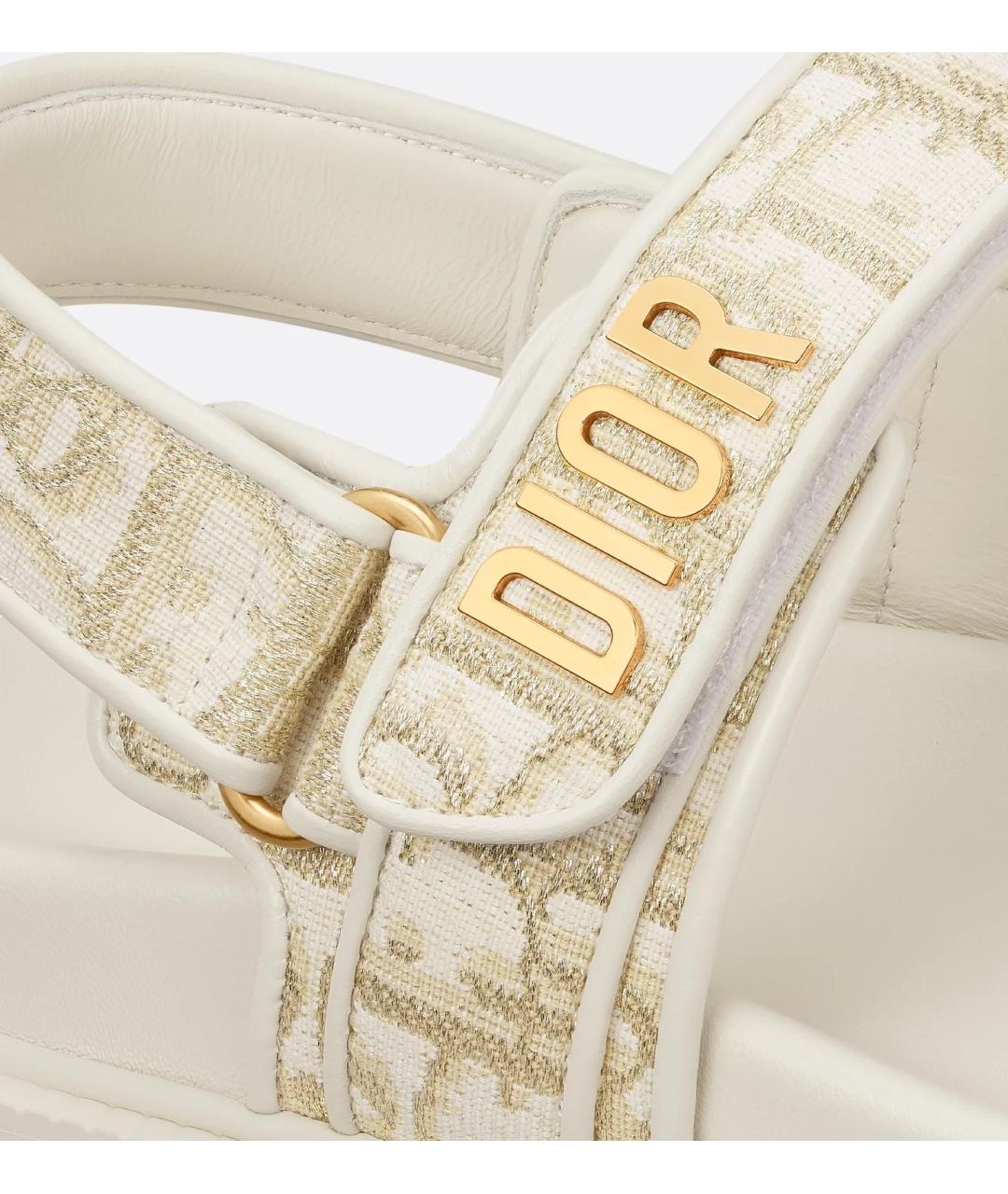 CHRISTIAN DIOR Бежевые сандалии, фото 4