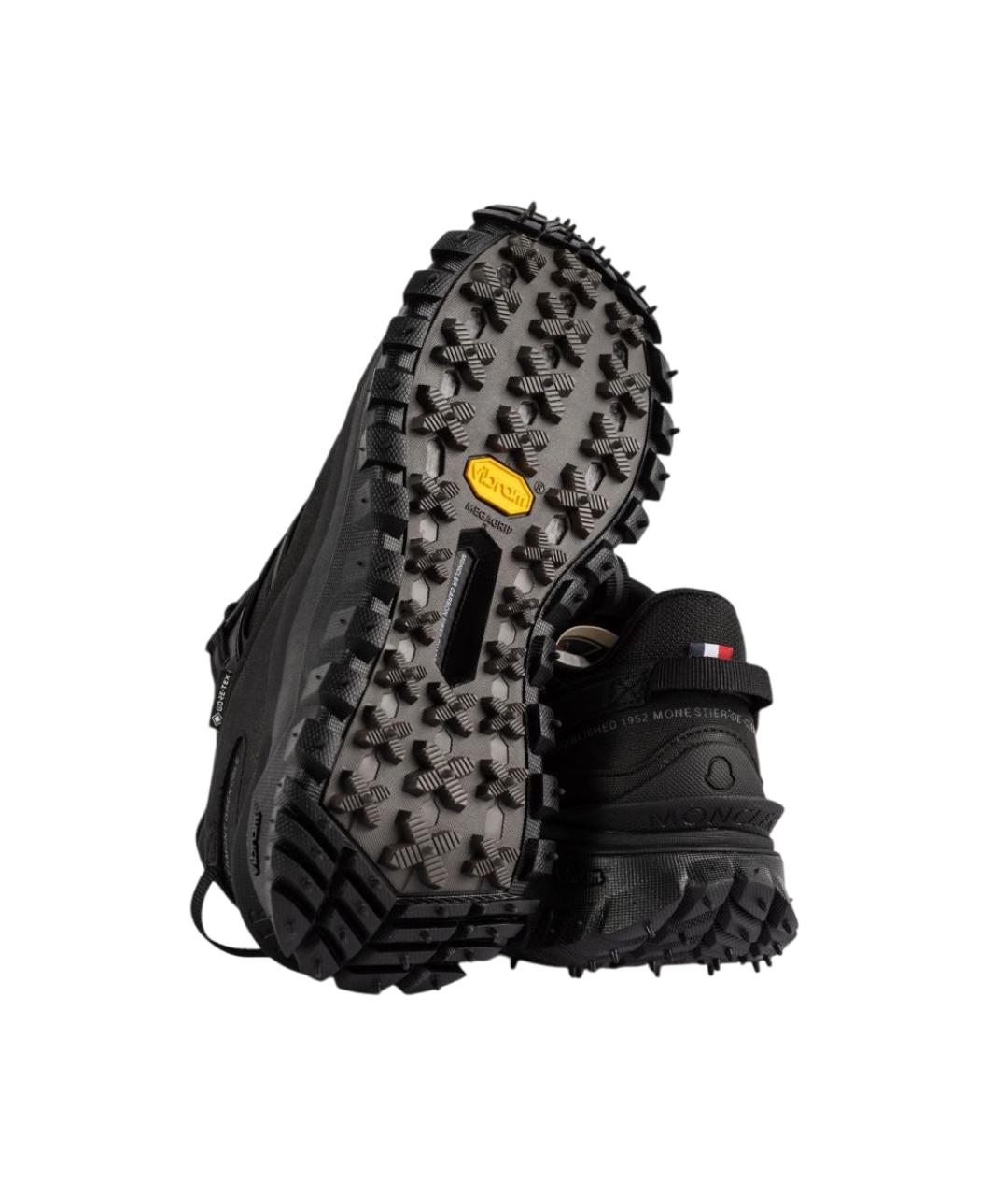 MONCLER Черные текстильные кроссовки, фото 2