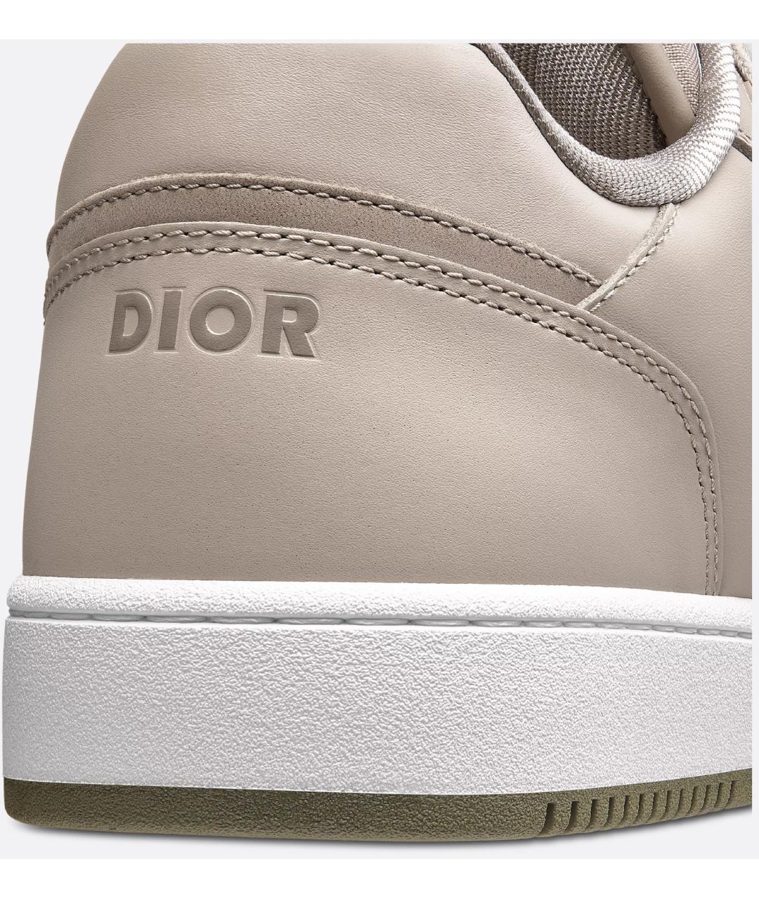 CHRISTIAN DIOR Бежевые кожаные низкие кроссовки / кеды, фото 4