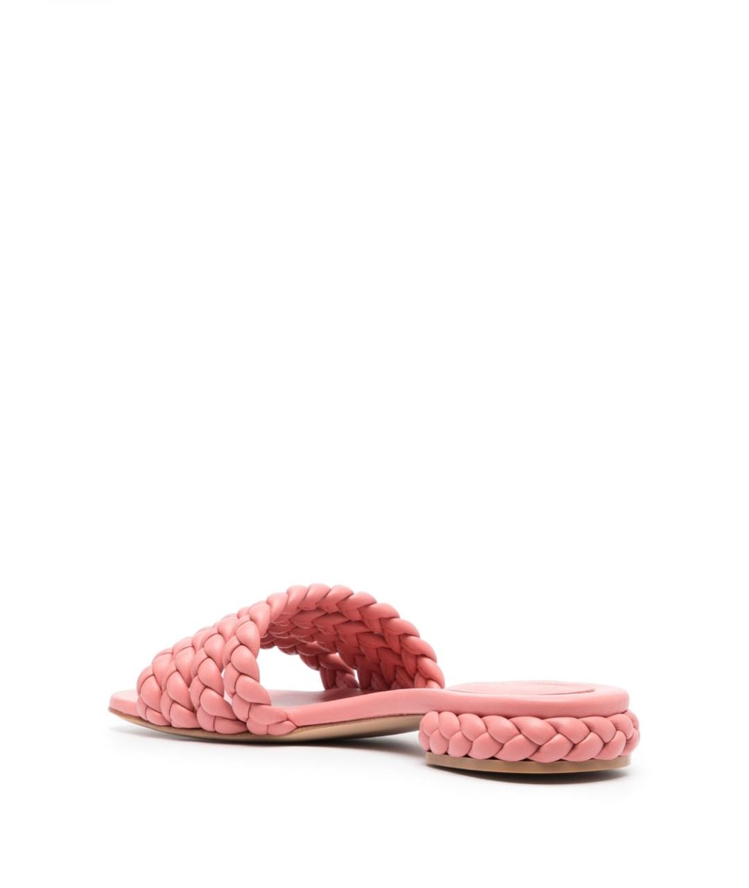 GIANVITO ROSSI Розовые кожаные шлепанцы, фото 3