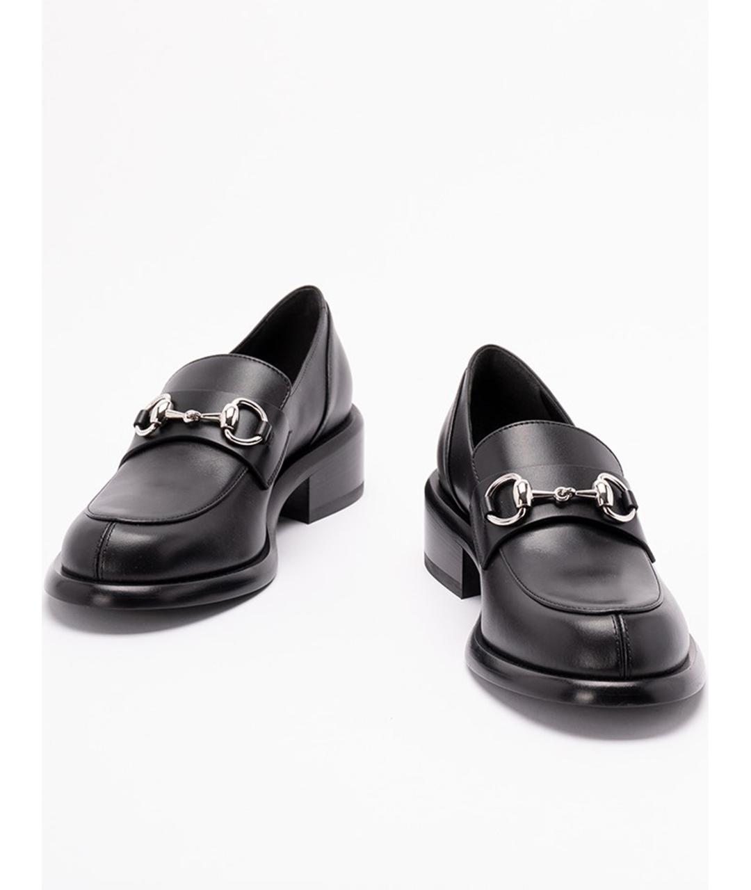 GUCCI Черные кожаные лоферы, фото 2