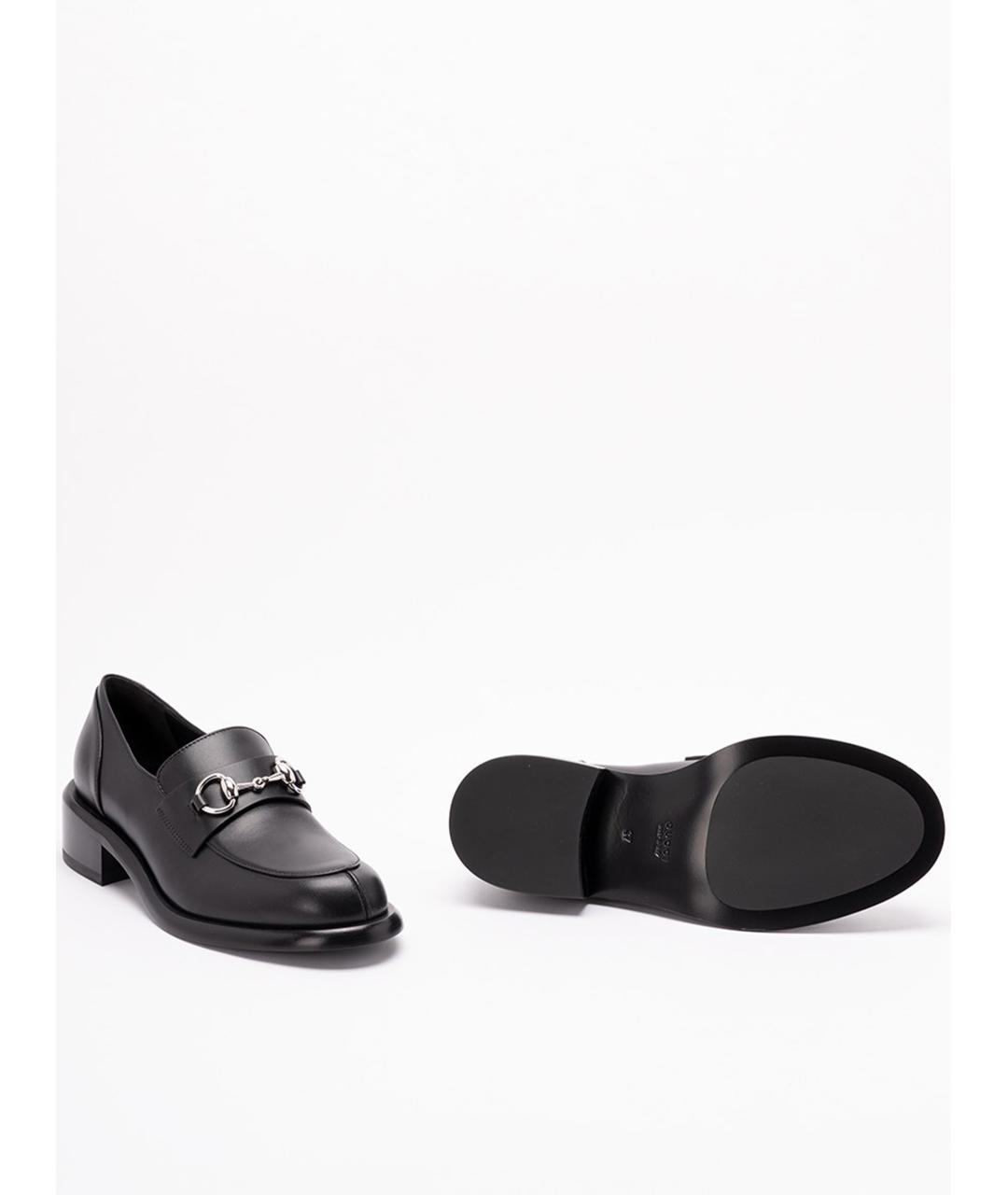 GUCCI Черные кожаные лоферы, фото 4