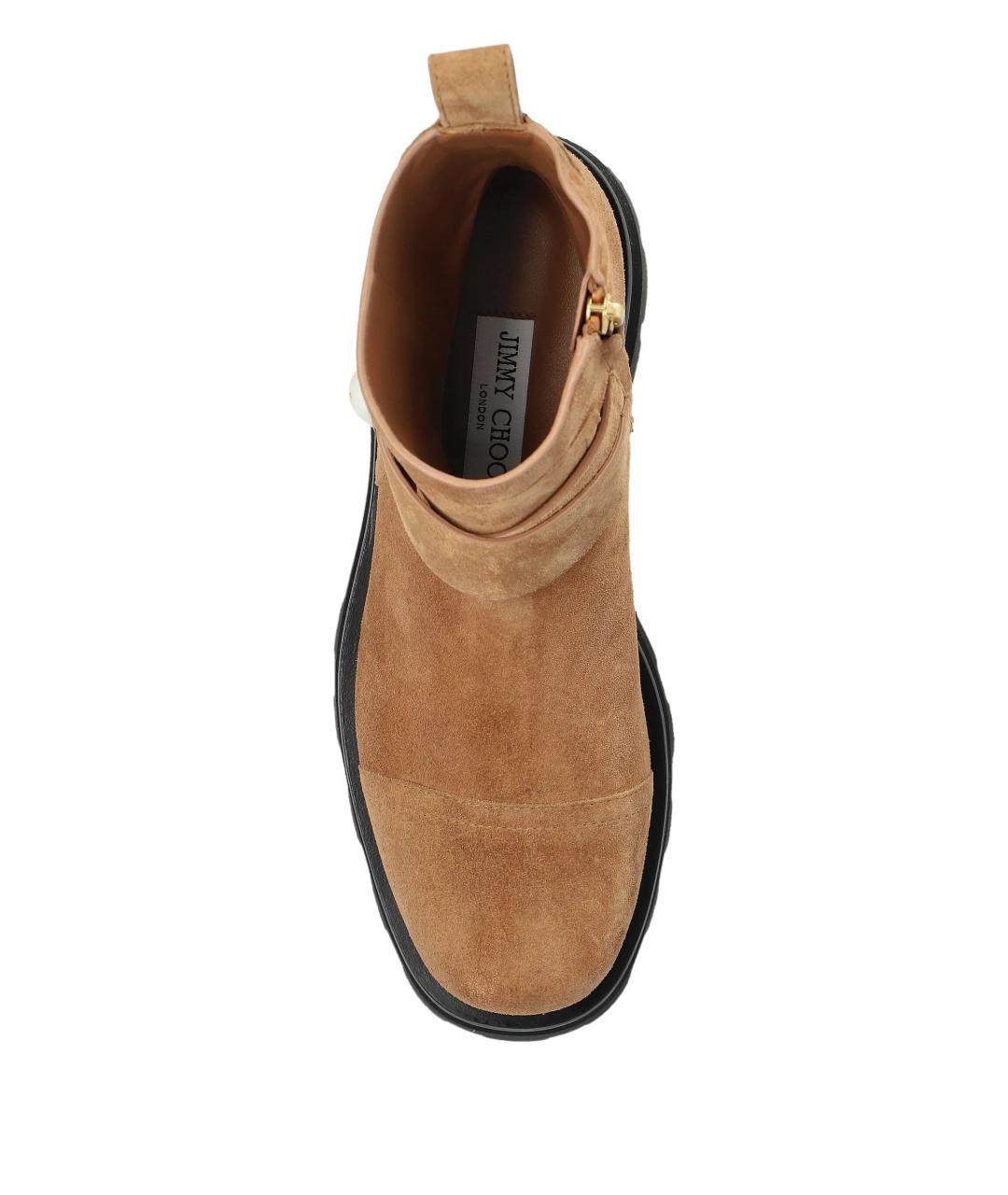 JIMMY CHOO Коричневые замшевые ботинки, фото 3