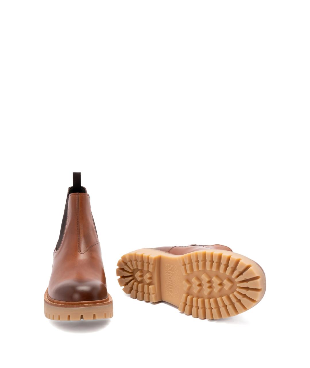 PRADA Коричневые кожаные высокие ботинки, фото 5