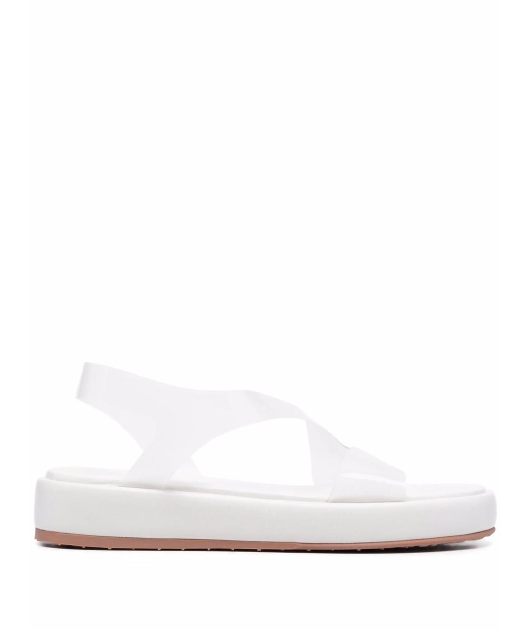 GIANVITO ROSSI Белые резиновые сандалии, фото 1