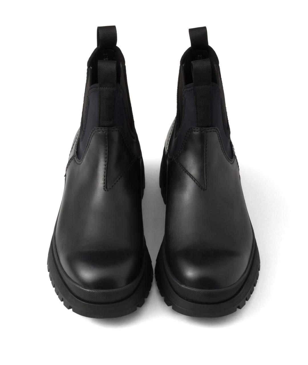 PRADA Черные кожаные высокие ботинки, фото 3
