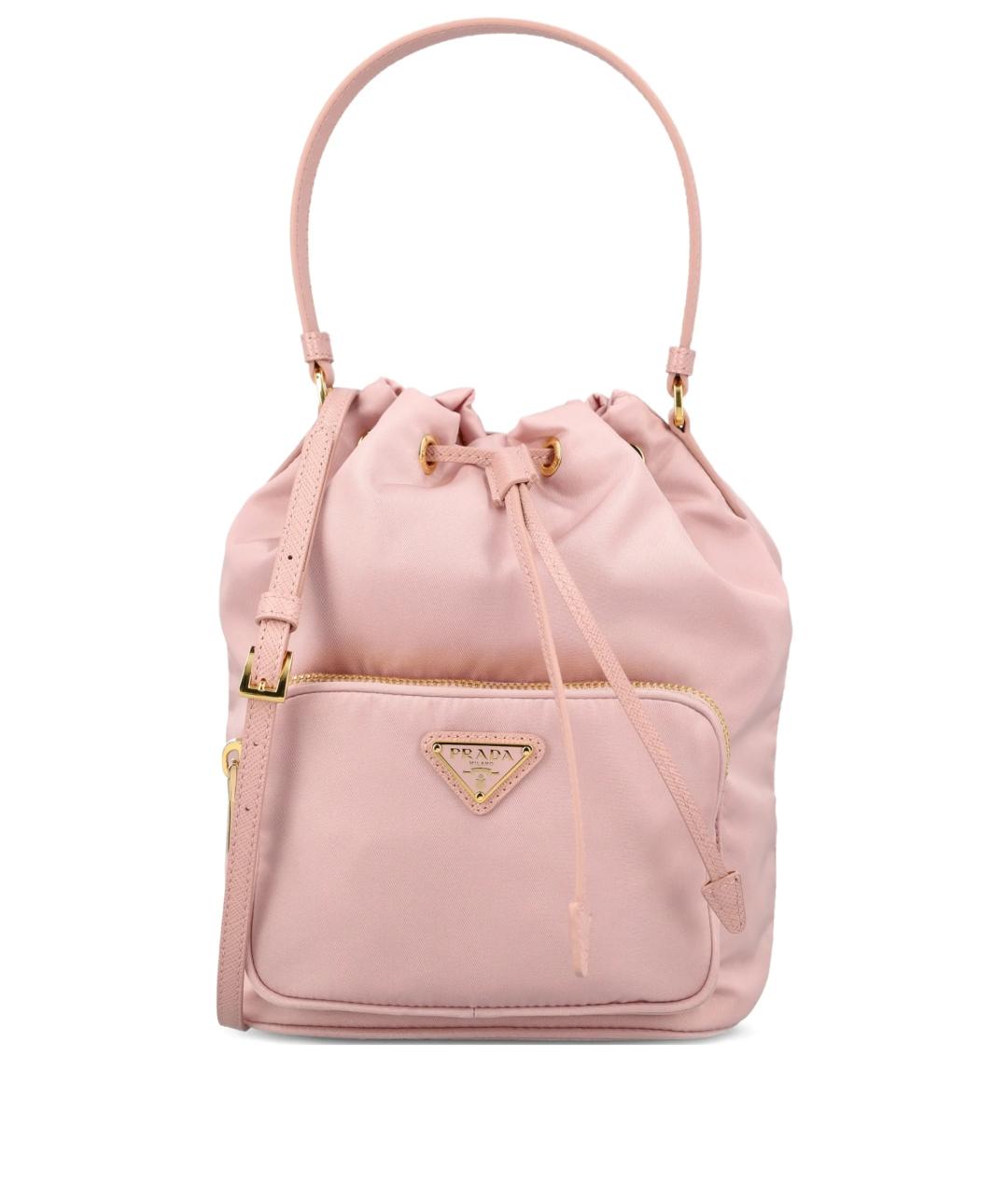 PRADA Розовая синтетическая сумка через плечо, фото 1