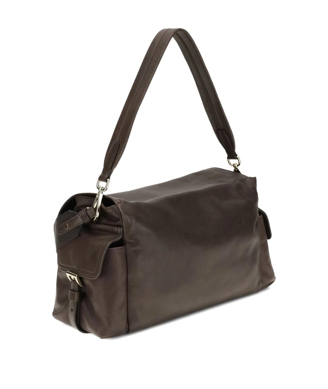 PRADA Коричневая кожаная сумка через плечо, фото 2