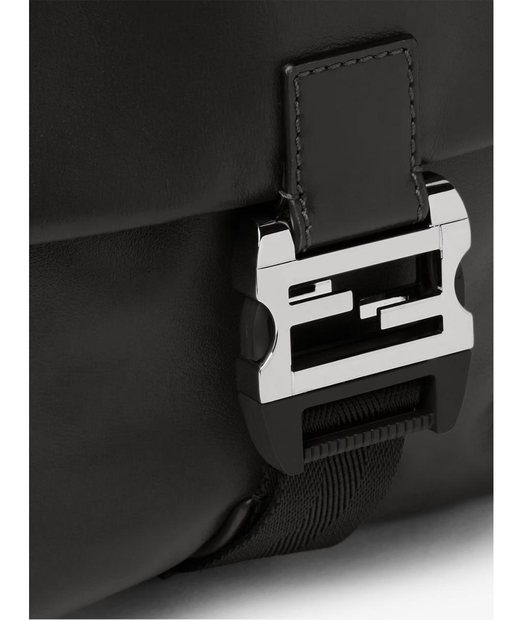 FENDI Черная кожаная сумка на плечо, фото 5