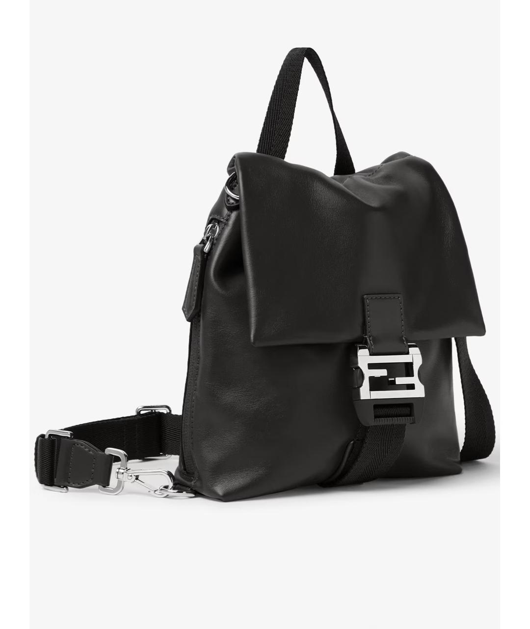 FENDI Черная кожаная сумка на плечо, фото 2