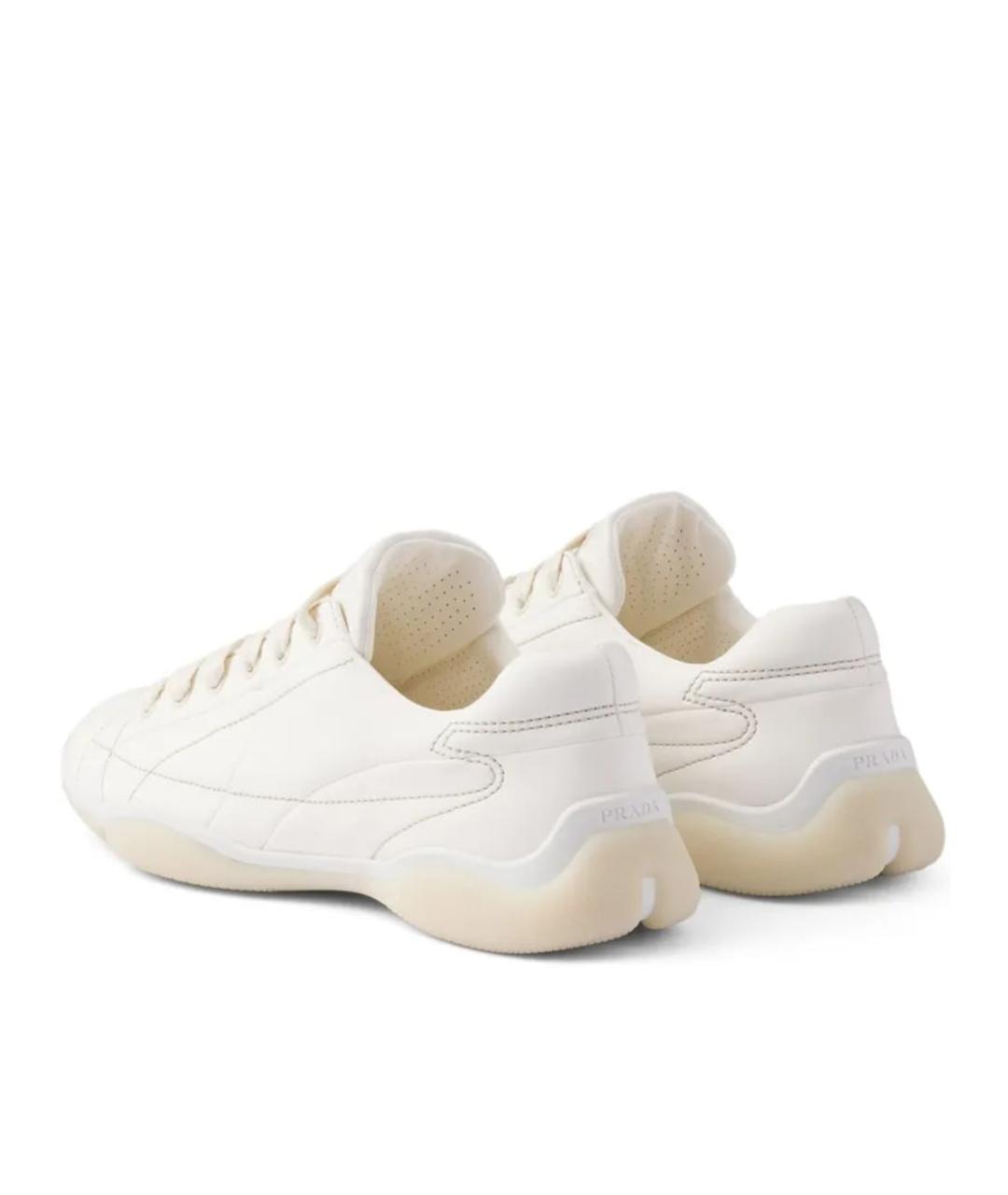 PRADA Белые кожаные кроссовки, фото 3