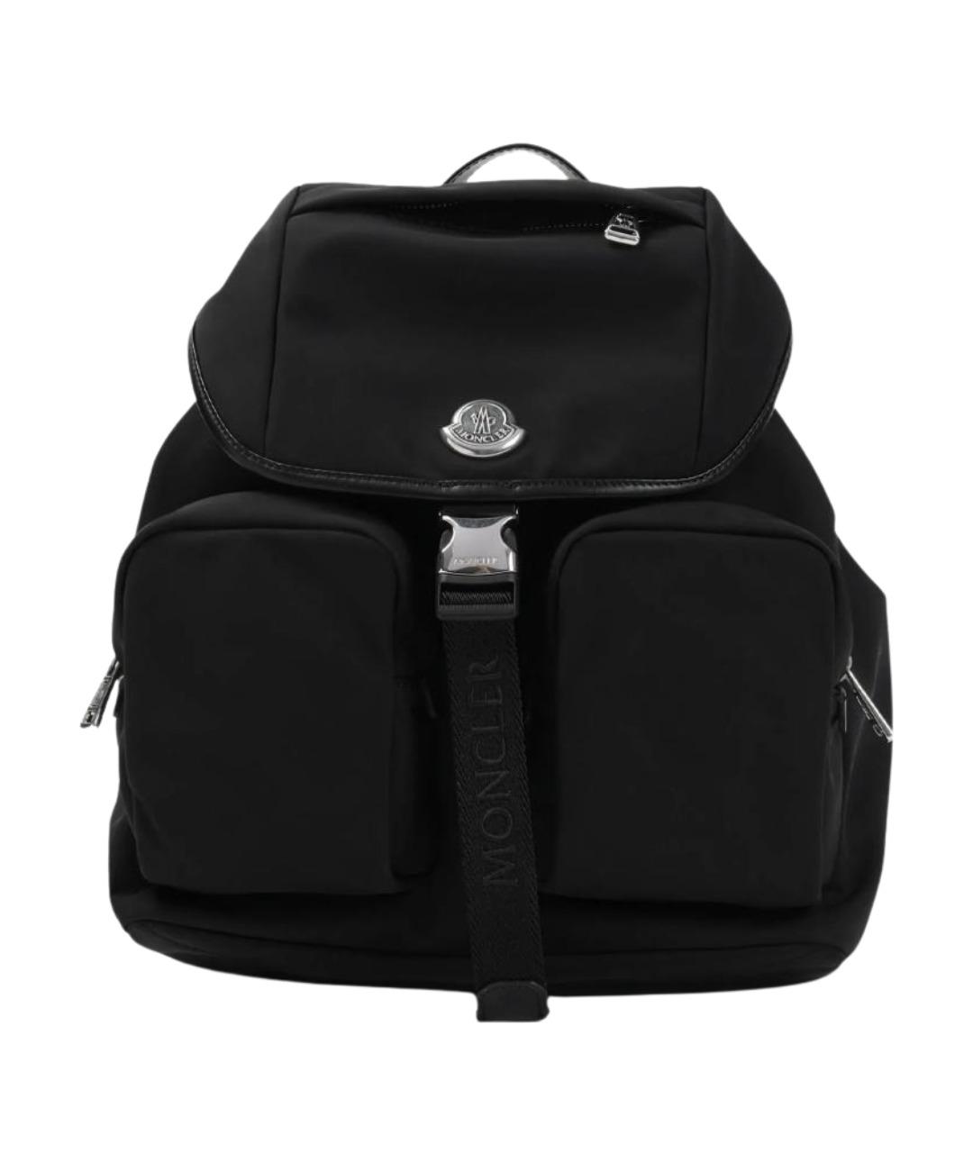 MONCLER Черный синтетический рюкзак, фото 1