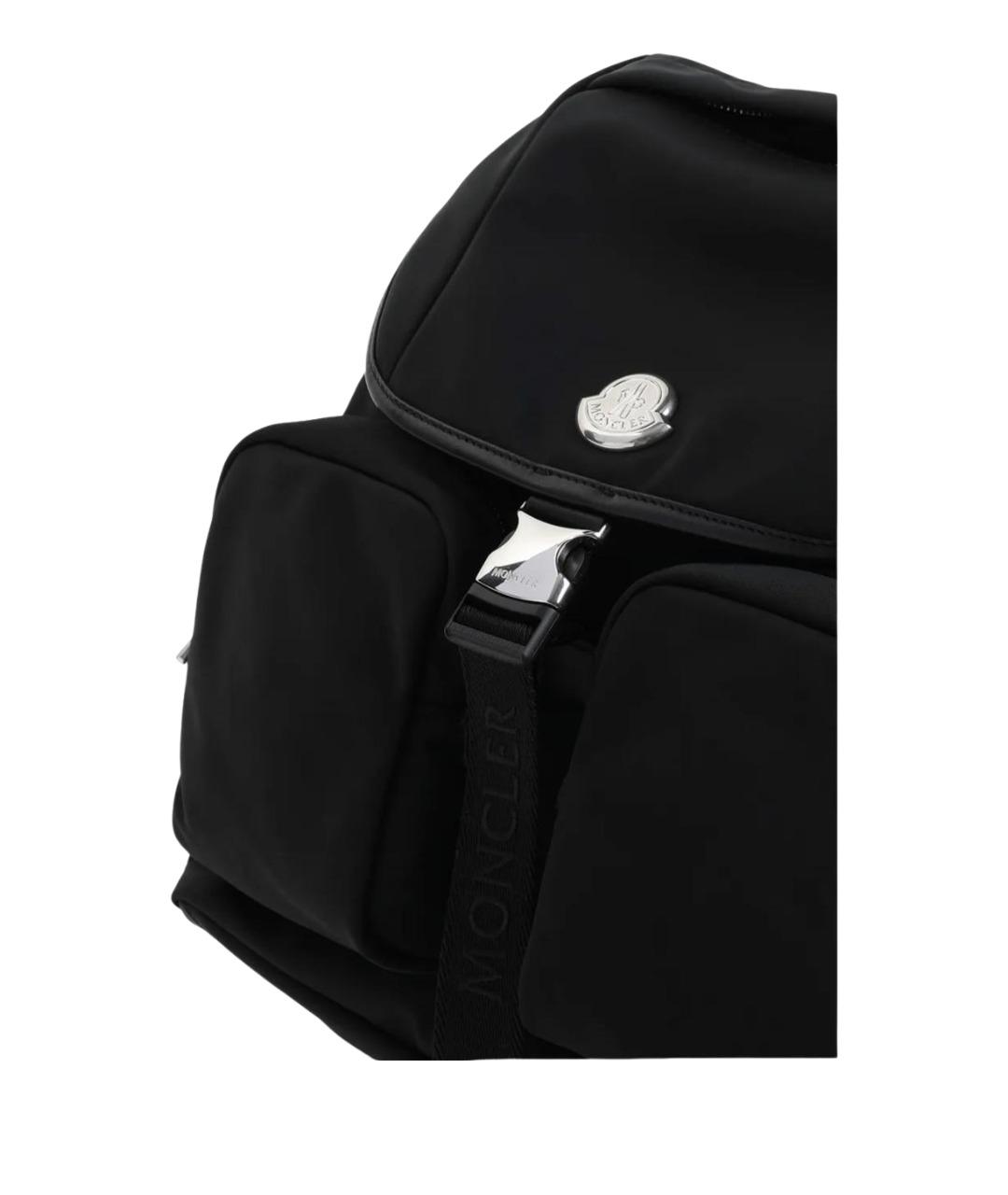 MONCLER Черный синтетический рюкзак, фото 3