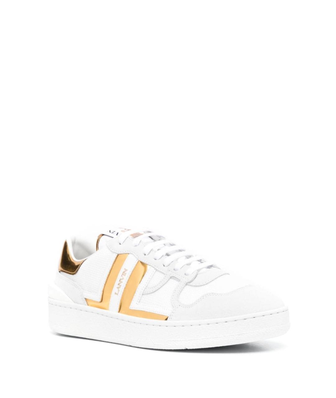 LANVIN Белые кожаные кеды, фото 2