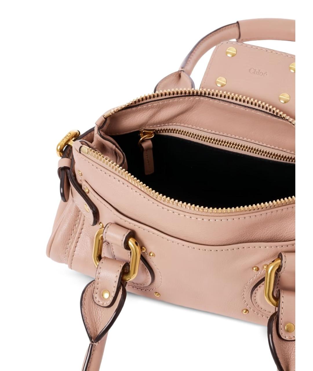 CHLOE Розовая кожаная сумка тоут, фото 3