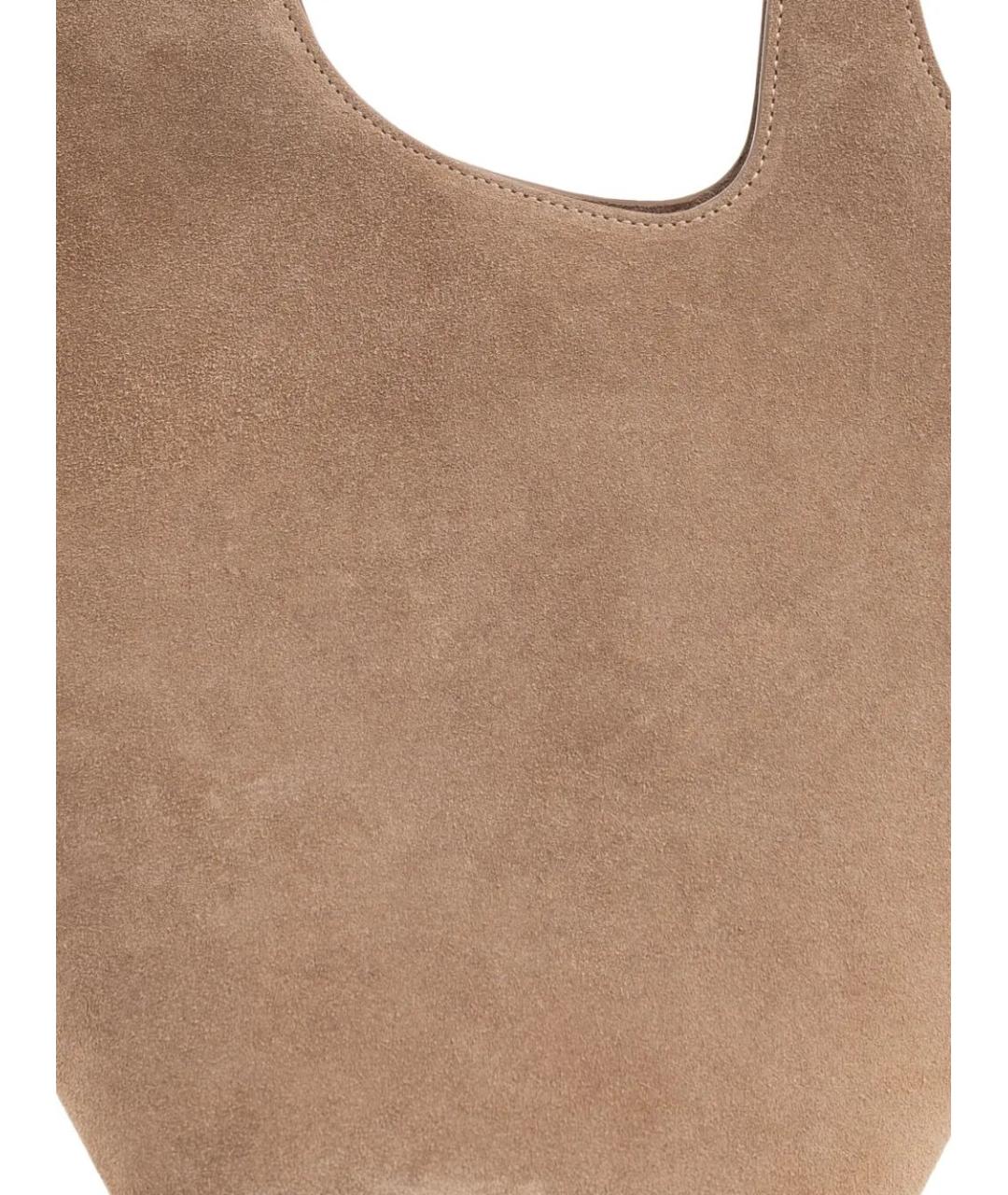 THE ATTICO Бежевая замшевая сумка тоут, фото 2