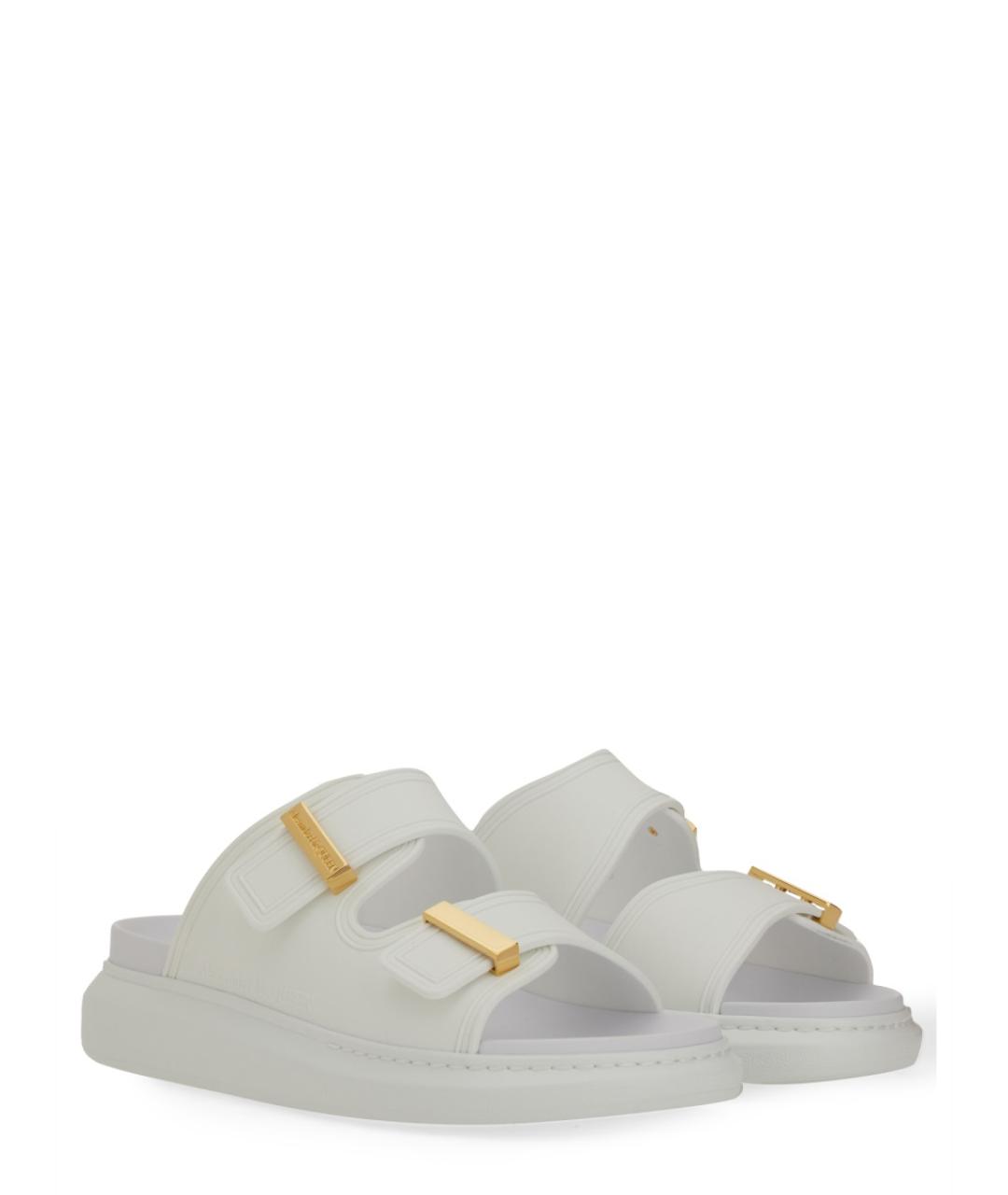 ALEXANDER MCQUEEN Белые синтетические сандалии, фото 2